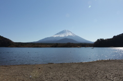 精進湖にて…