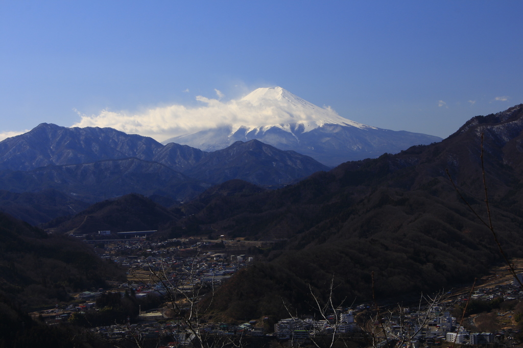 山頂にて…。