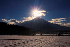田園の夕景