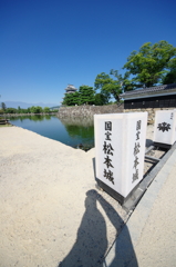 松本城で自撮