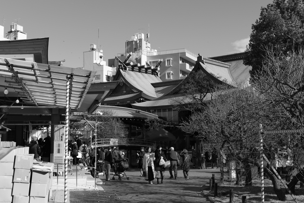 湯島天満宮の人々