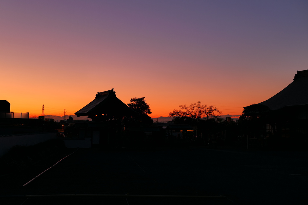 日本の夕空