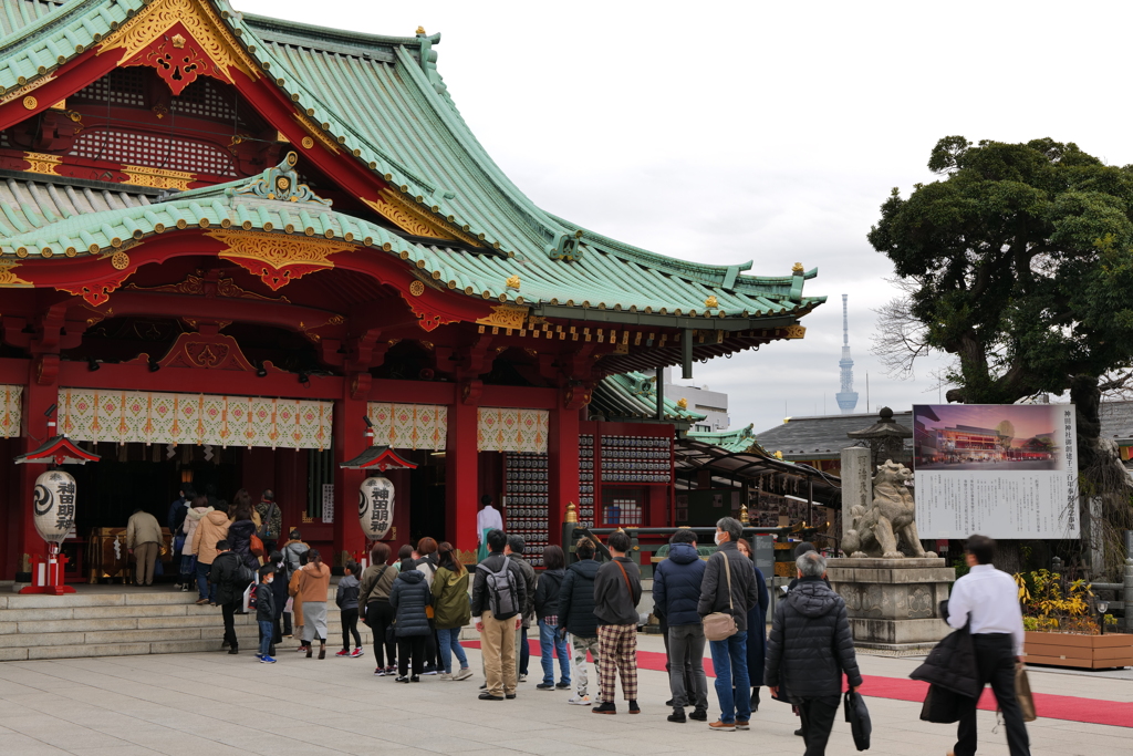 神田明神とスカイツリー