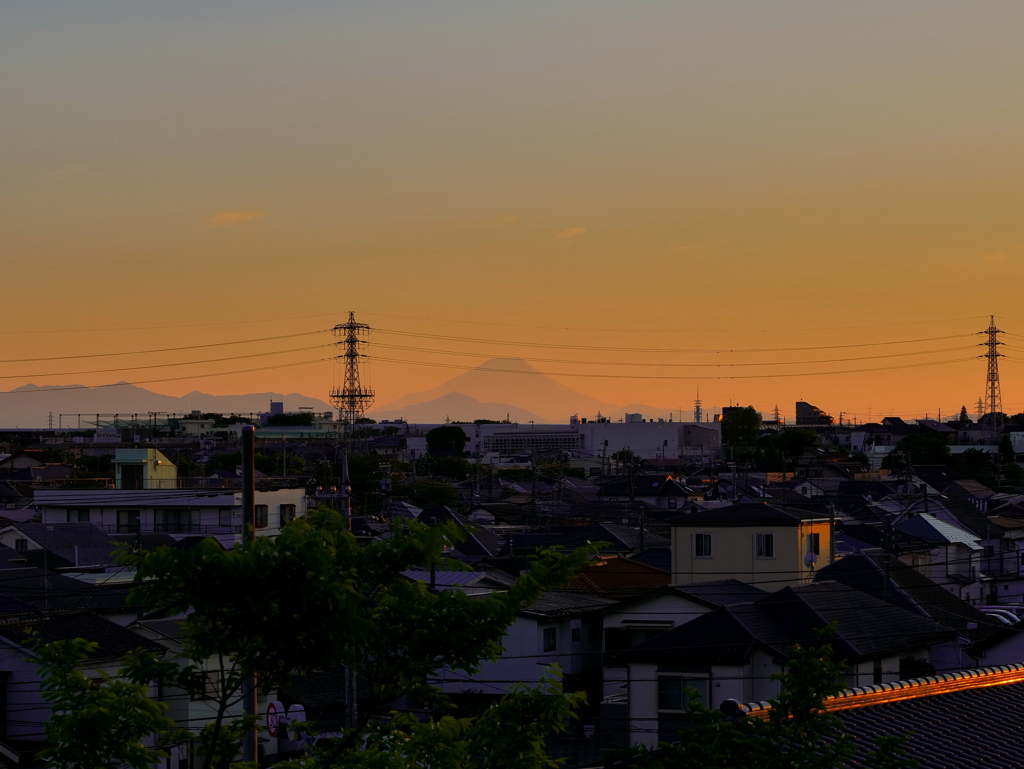 夕日と幻
