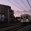 夕空と電車