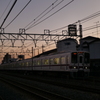 夕空と電車