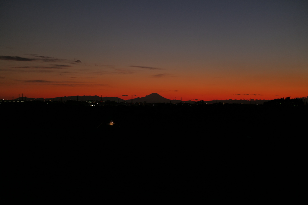 富士山のシルエット