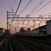 夕空と電車