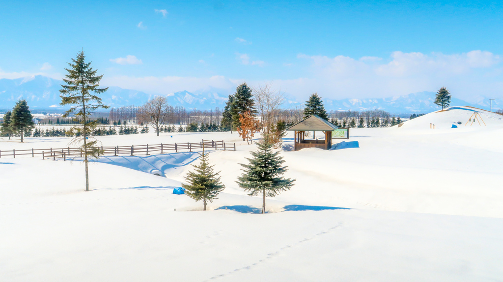 ゆきに　うもれた　こうえん