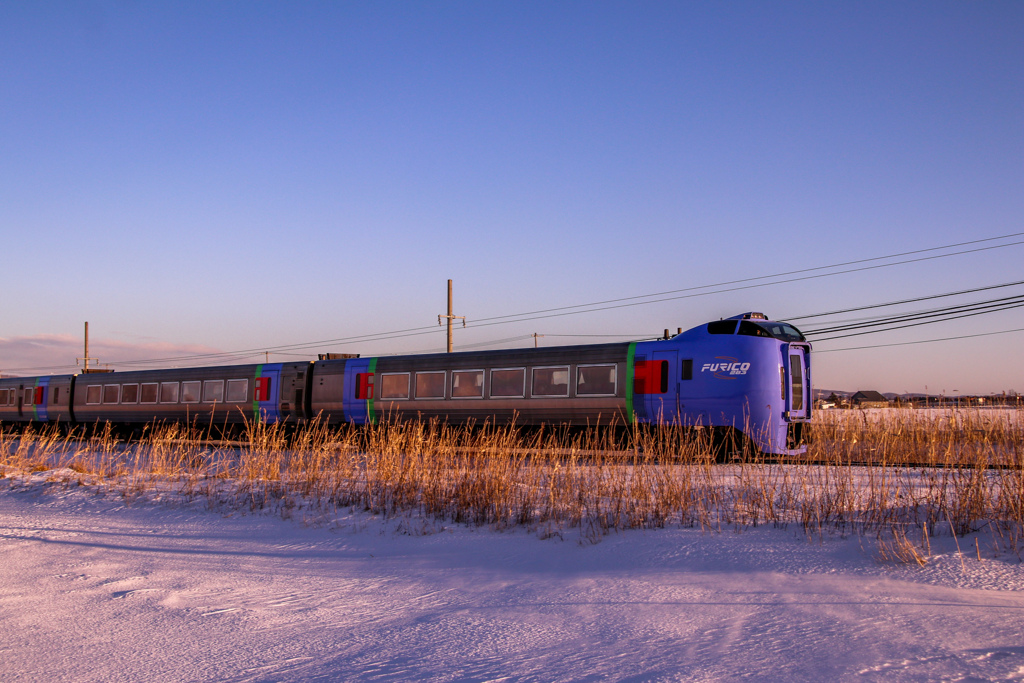 ある　ひ　ゆうひに　むかって