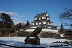 雪の白石城