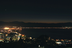 諏訪湖夜景