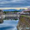 大阪城　さくら　HDR