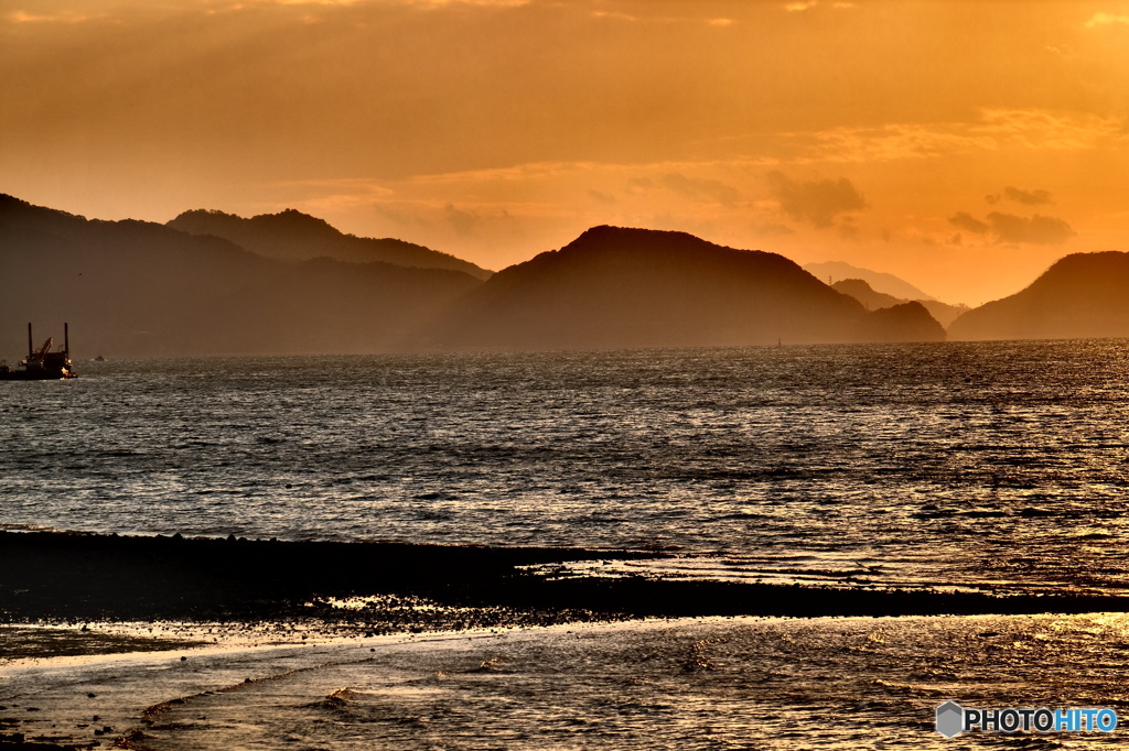 夕焼け海