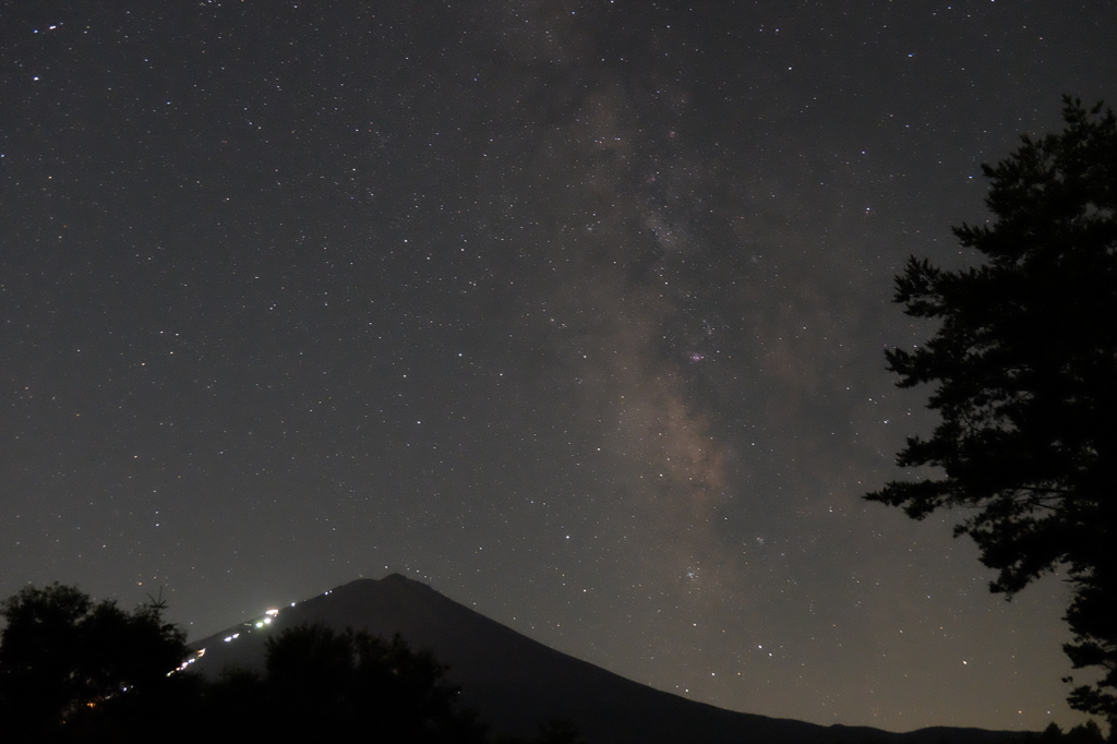 富士山と天の川