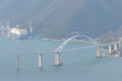 内浦憩いの森公園からの内海大橋