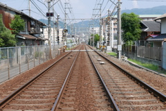 夏の日の線路