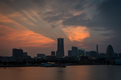 みなとみらい夕景