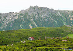 水晶岳と雲ﾉ平