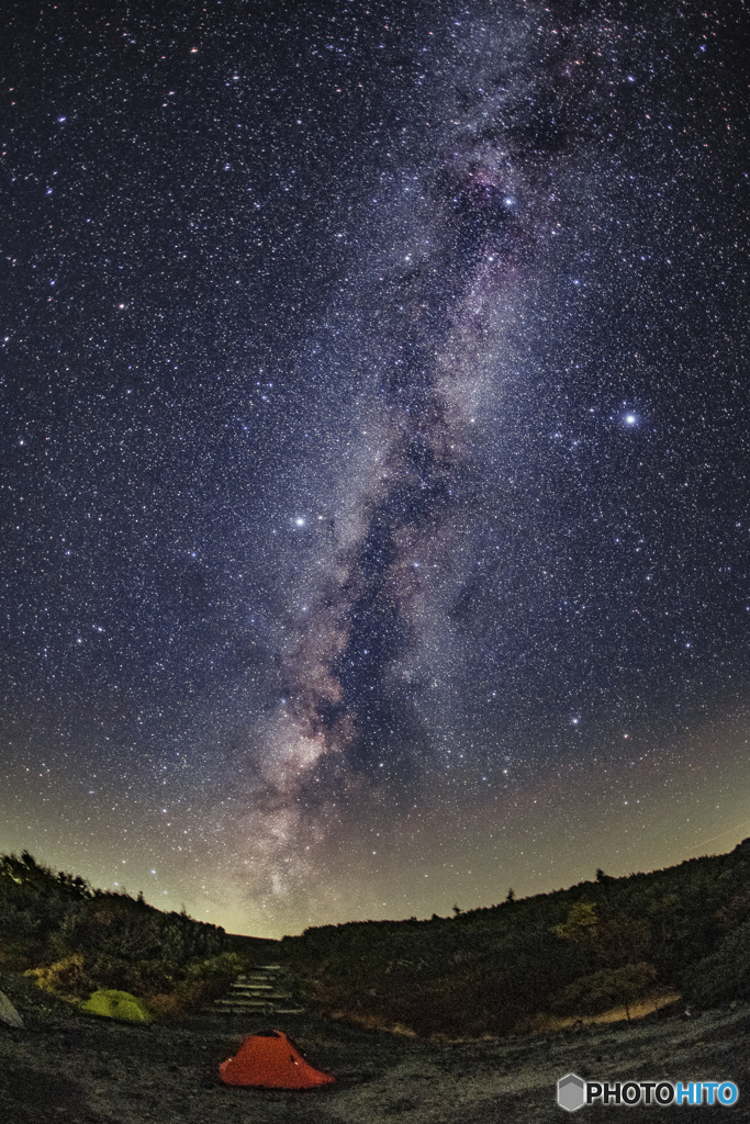 テン場から眺める星空