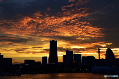 大桟橋からの夕焼け～海の日～