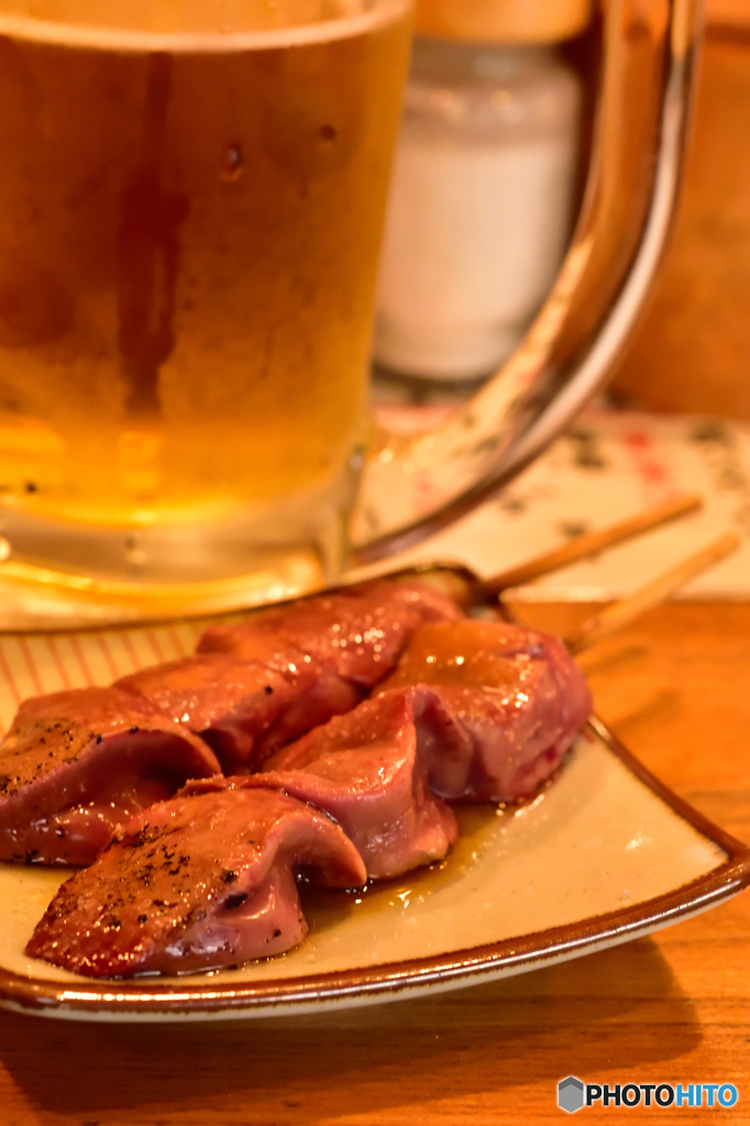 レバーでビールをぐいっと♪