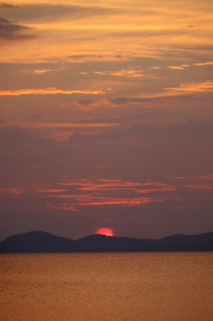 猪苗代湖 - 湖南　「夕暮れ」