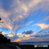 日本海の夕空