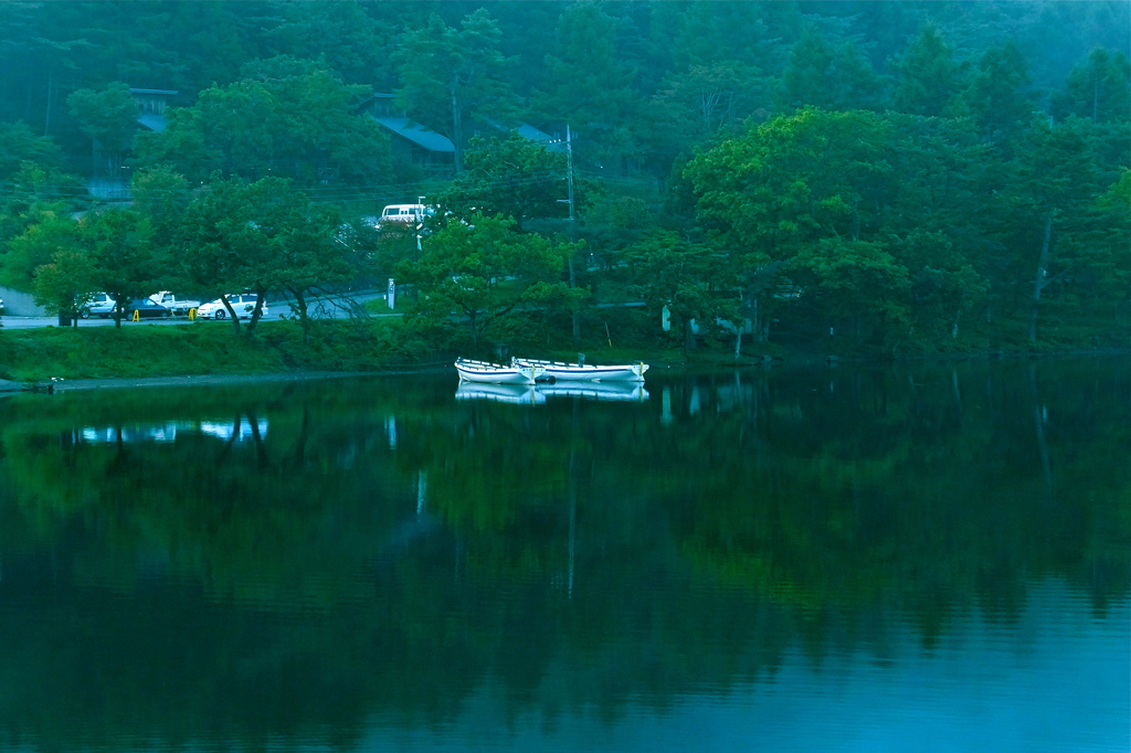 榛名湖の朝