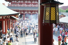 浅草寺にて