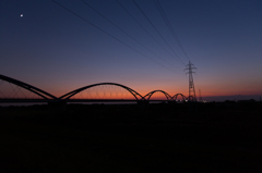 橋と夕景…2