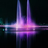 噴水がライトアップされて　綺麗だった