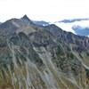 北穂から見える槍ケ岳