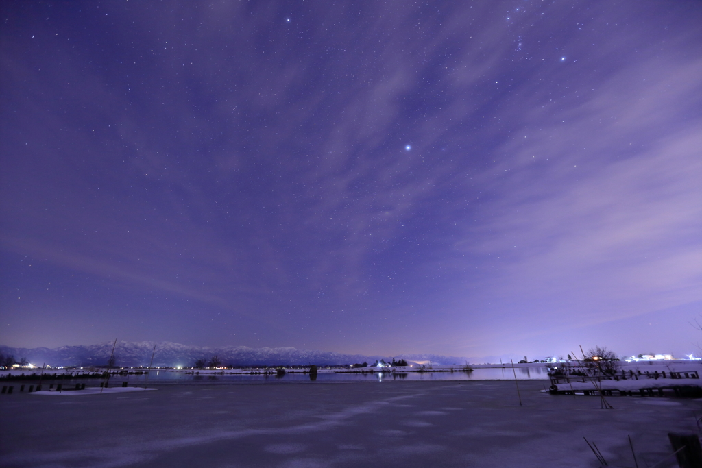 福島潟の夜