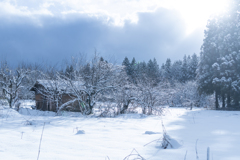 作業小屋が　ポツン！
