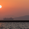 Sunset over the Hakata Bay