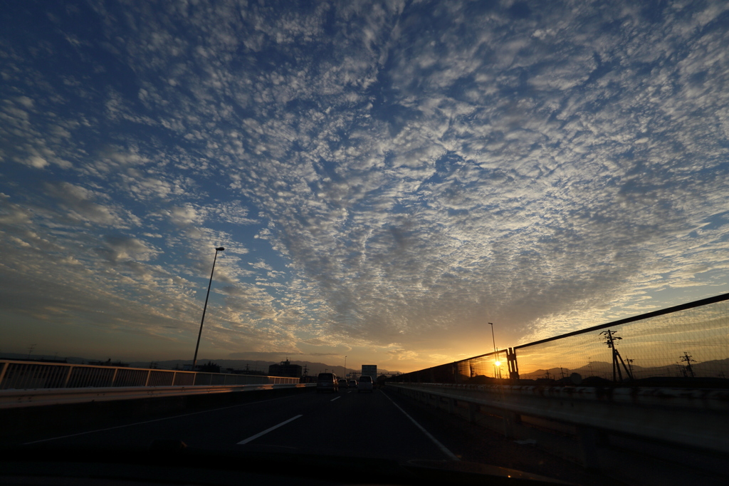 21号線の夕焼け