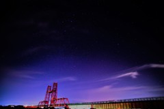夜明け前の昇開橋