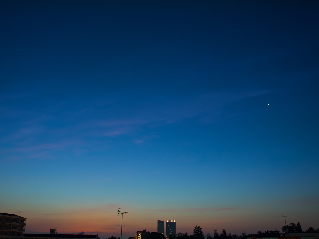 明けの明星と夜明け