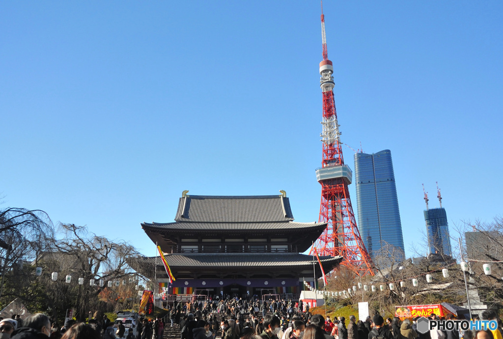 増上寺初詣