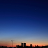 朝焼けと明けの明星、木星