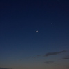 眉月と三惑星