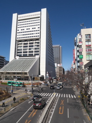 中野サンプラザと中野通り