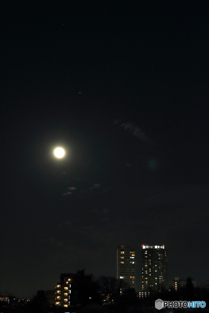 満月と火星