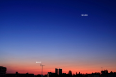 明けの明星と晦日の月