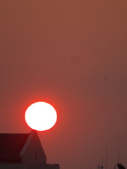 今朝の日の出