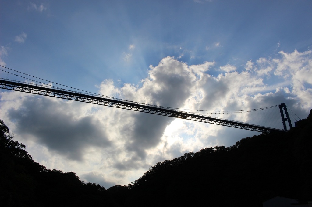 竜神大吊橋　竜神ダムより