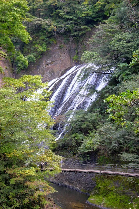 吊橋と滝