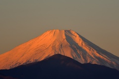 富士山 1日の始まりに赤富士