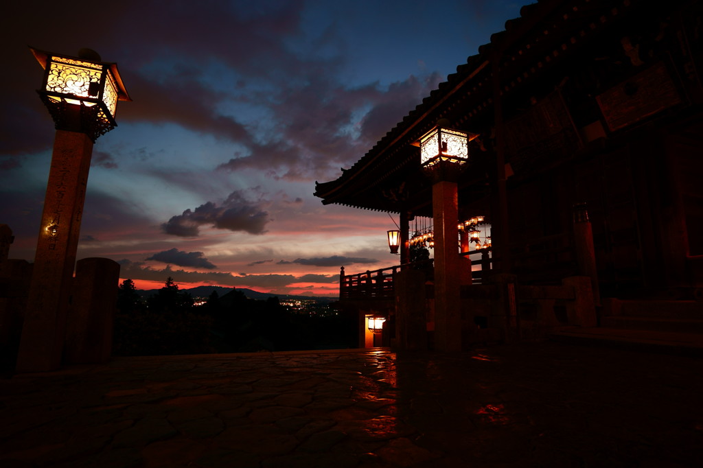 二月堂の夕景